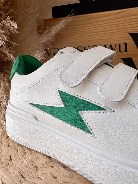 BASKETS "FANNY" COULEUR VERT GAZON