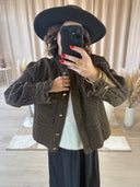 VESTE LEOPARD CÔTELÉ "SHANA"