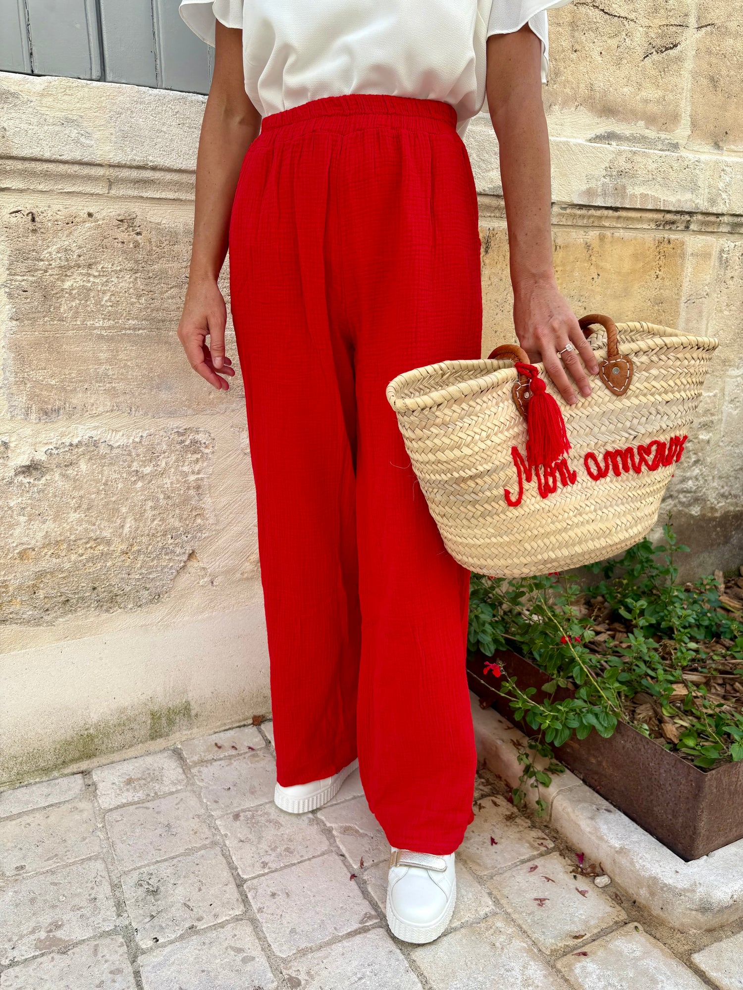 PANTALON GAZE DE COTON « ELLA »