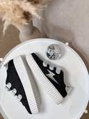 BASKETS "SOPHIE" LÉOPARD NOIR