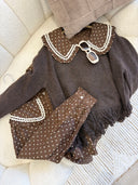 CHEMISE CHOCO À POIS "WHITNEY"