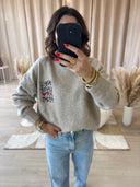 PULL EN MAILLE CHINÉ "MONTANA"