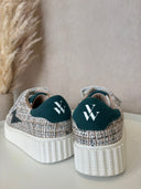 BASKETS "THIEM" BI-MATIÈRE TWEED