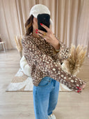 PULL IMPRIMÉ BICHE "NYMERIA"