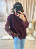 PULL DÉTAILS DENTELLES "VALENTINA"