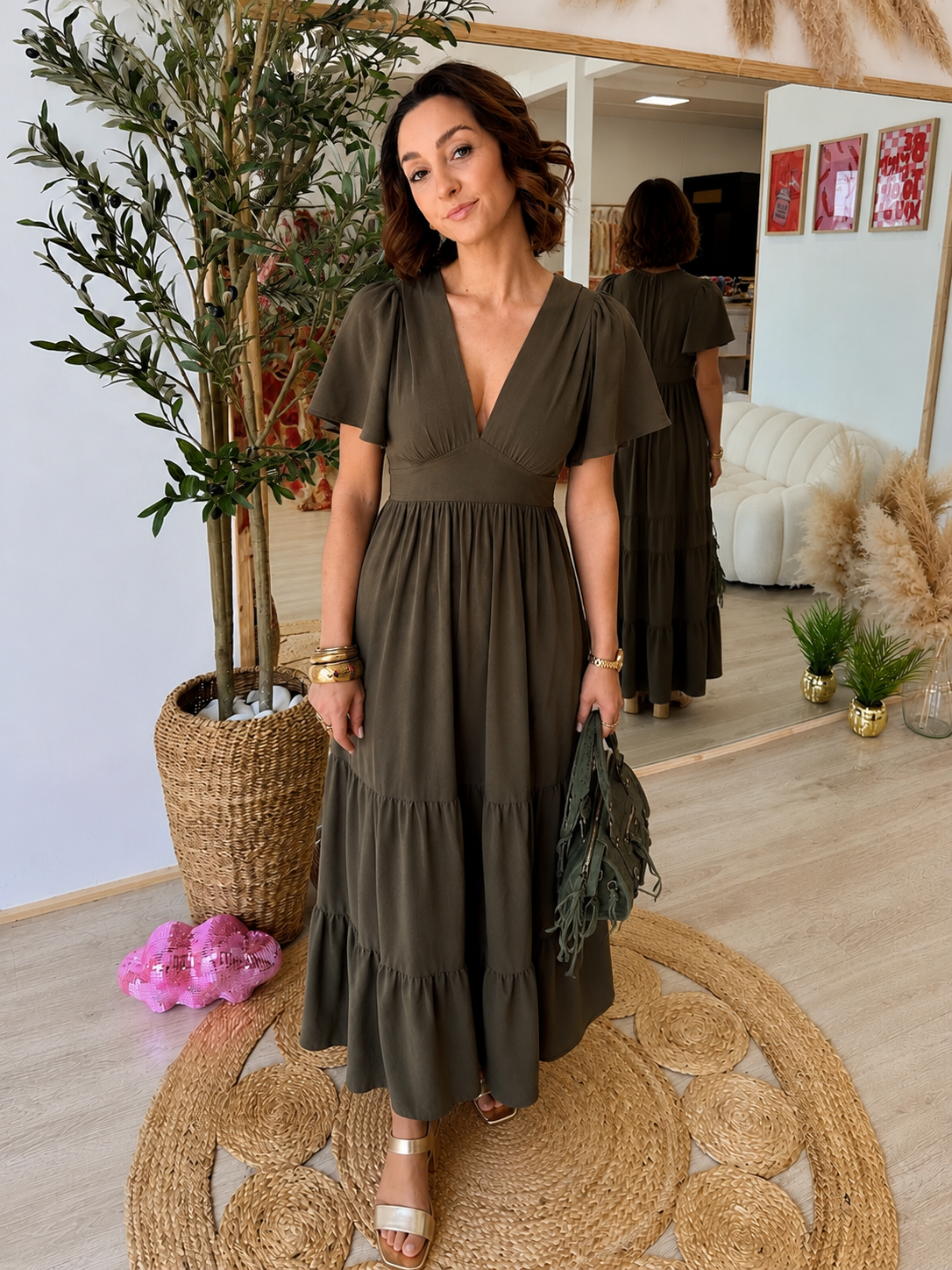 ROBE LONGUE UNIE "CLEA"