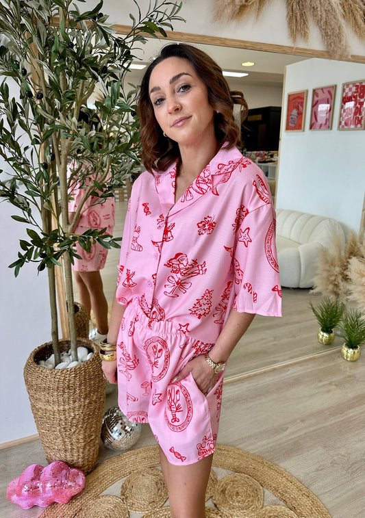 ENSEMBLE ROSE "MELANIE"