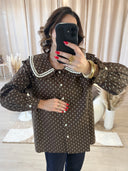 CHEMISE CHOCO À POIS "WHITNEY"