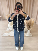 GILET COL DENTELLE "PANSY"