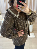 CHEMISE CHOCO À POIS "WHITNEY"