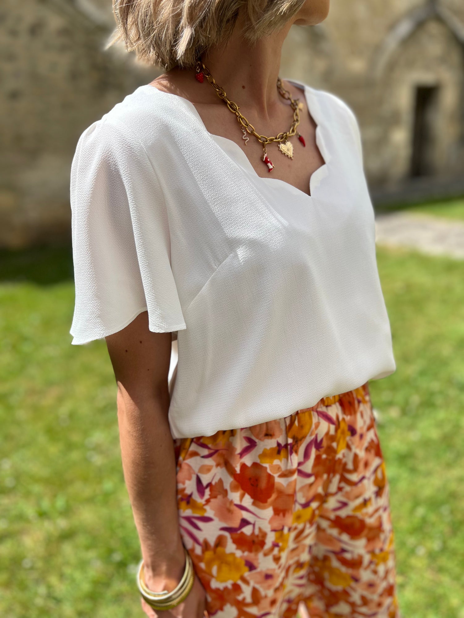 TOP "MARIA" BLANC