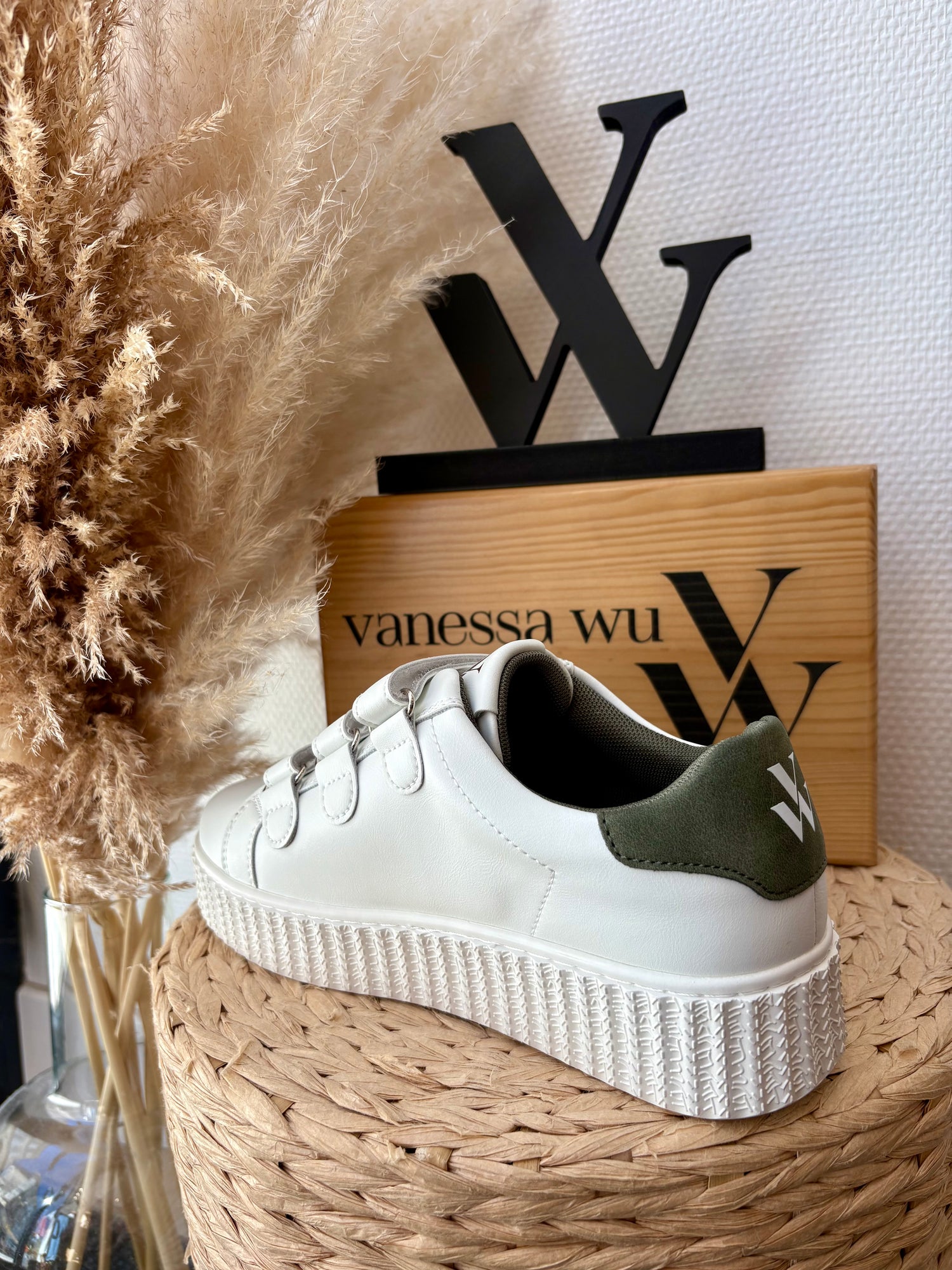 BASKETS "SANSA" COULEUR KAKI/BRONZE ju