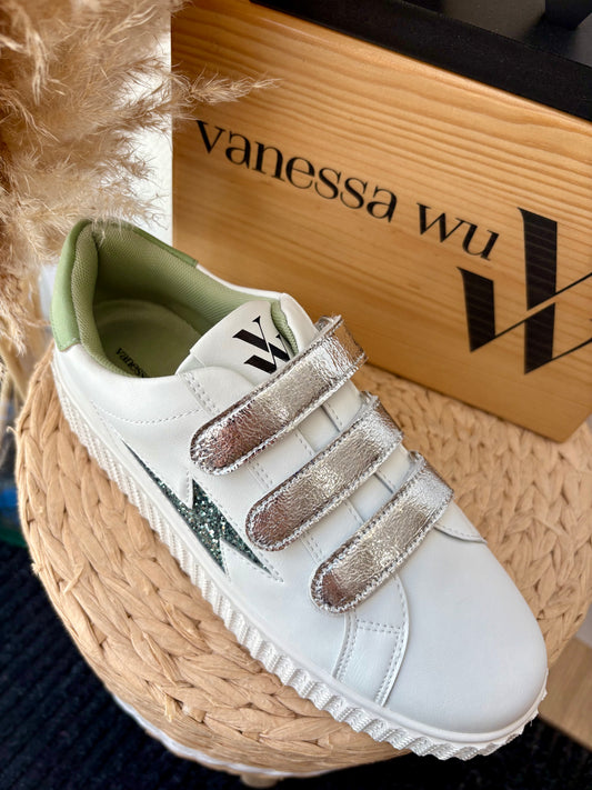 BASKETS "BONNIE" COULEUR VERT D'EAU