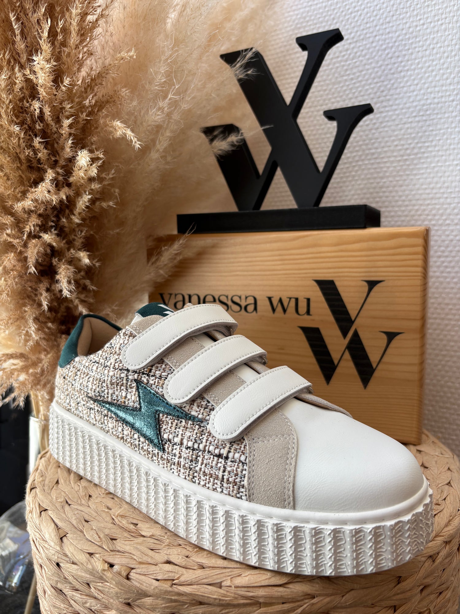 BASKETS "THIEM" BI-MATIÈRE TWEED ju