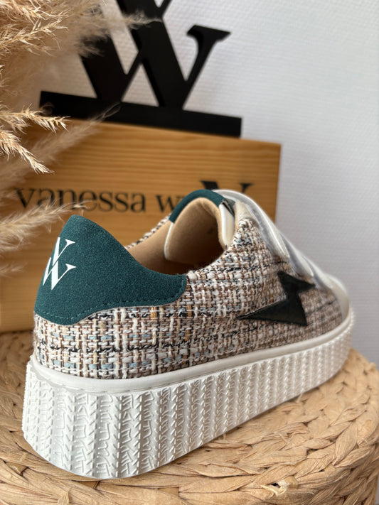 BASKETS "THIEM" BI-MATIÈRE TWEED ju