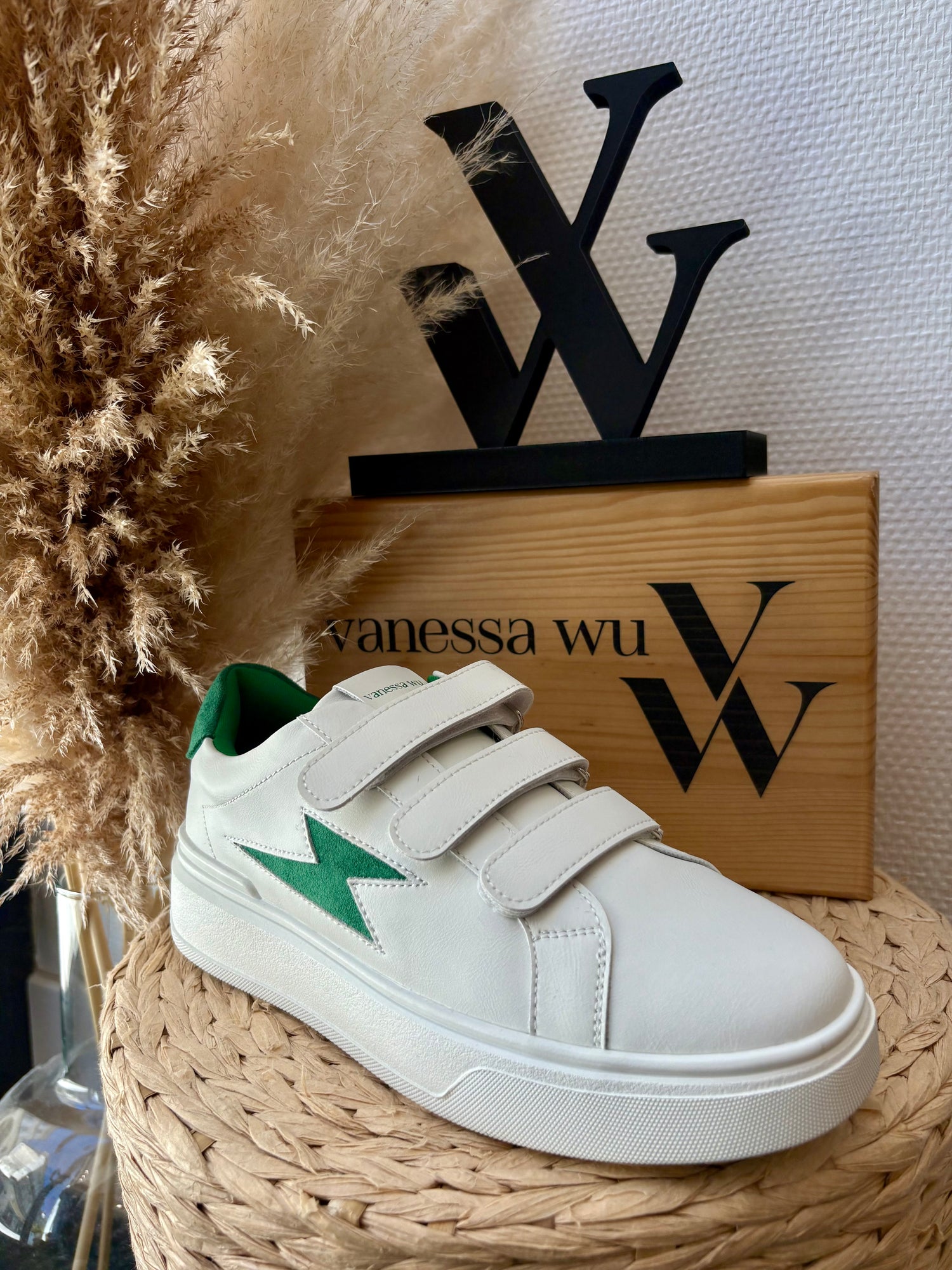 BASKETS "FANNY" COULEUR VERT GAZON