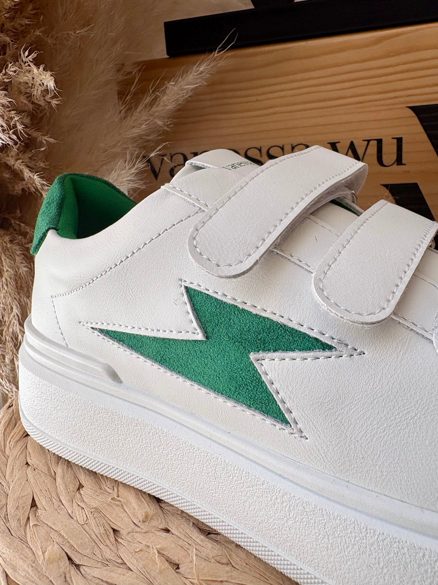 BASKETS "FANNY" COULEUR VERT GAZON