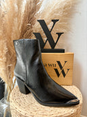BOTTINES "AMANDINE" CUIR NOIR