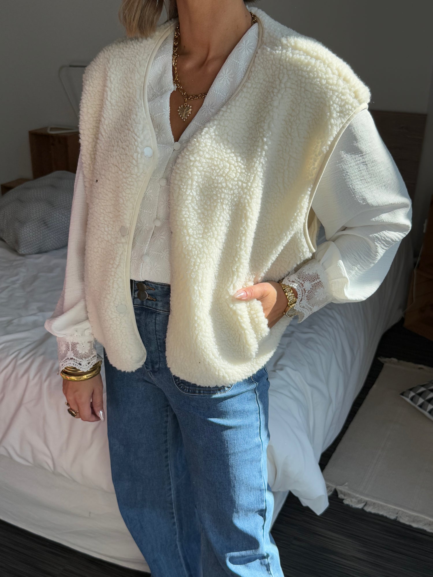 VESTE "NAYA" SANS MANCHE