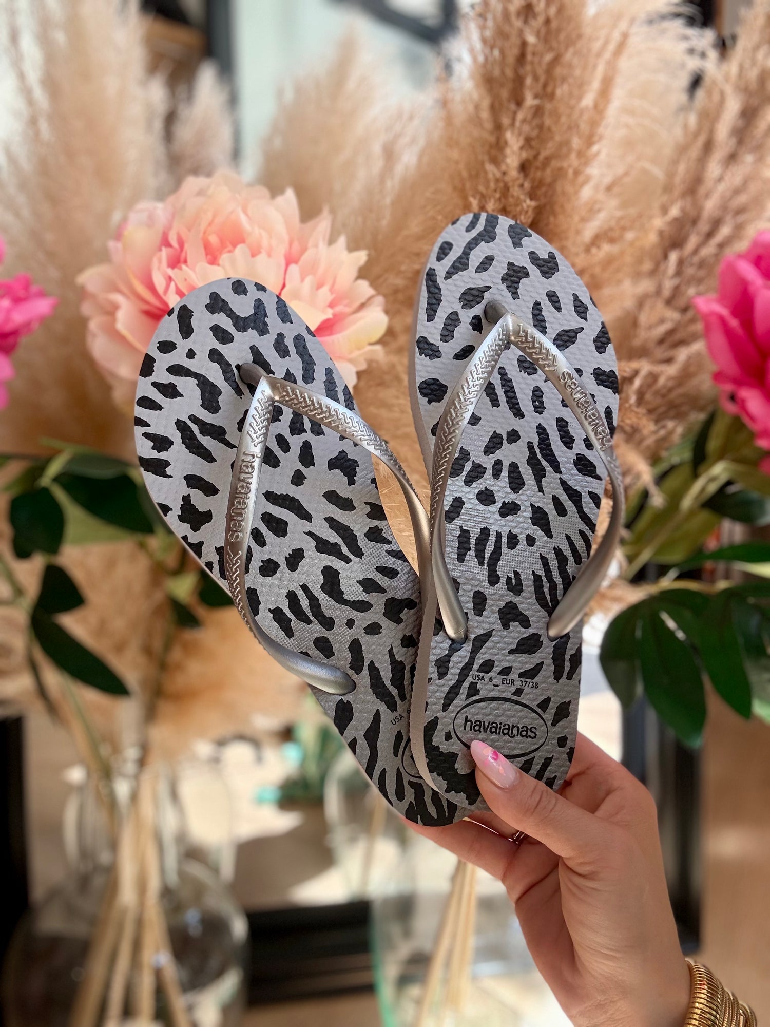 HAVAIANAS "ROSE GLITTER LÉOPARD"