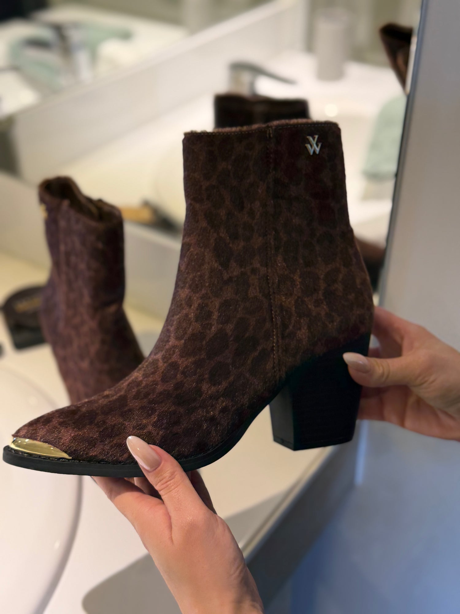 BOTTINE "AMANDINE" IMPRIMÉ LÉOPARD