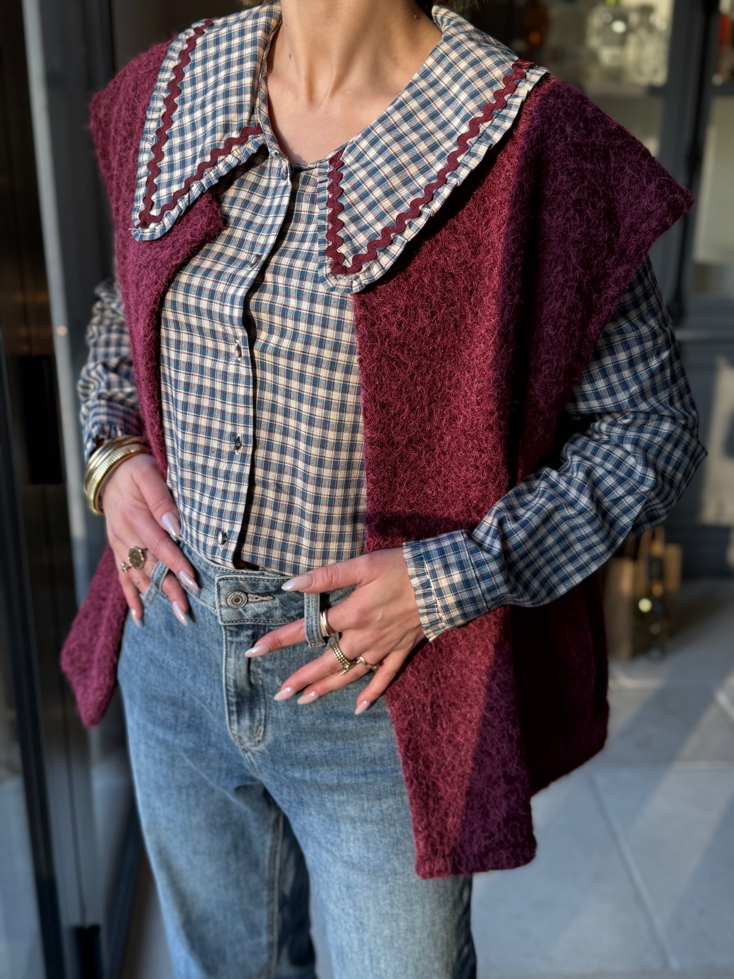 BLOUSE CARREAUX "LOEVA"