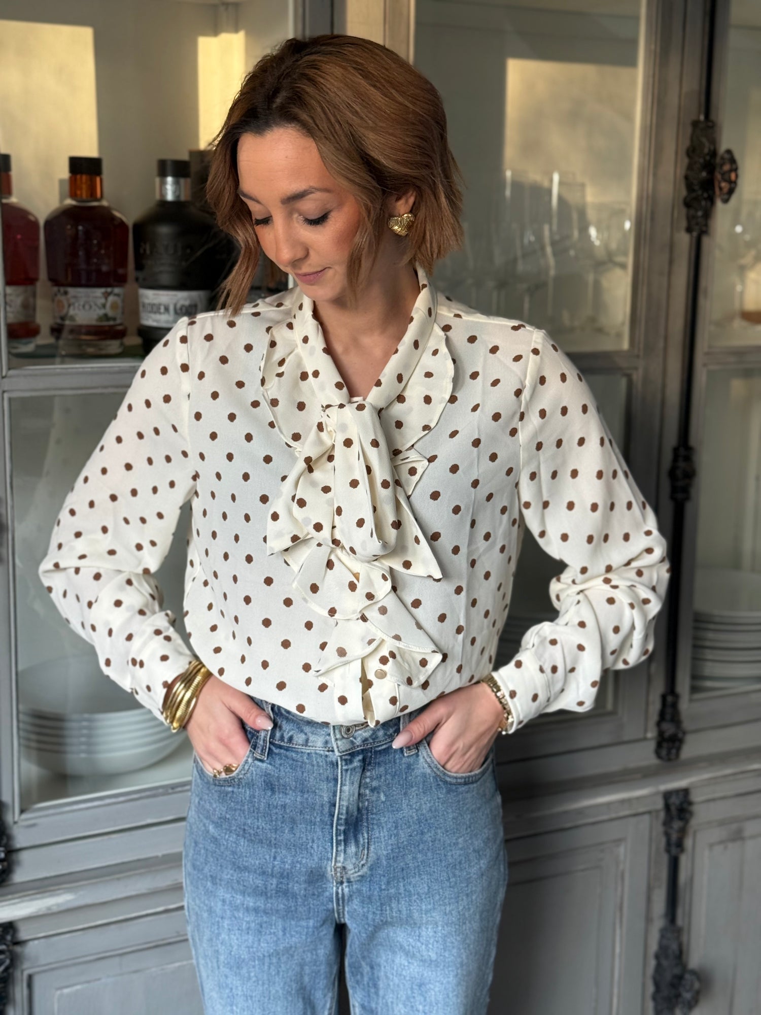 BLOUSE À POIS "AMÉLIE"