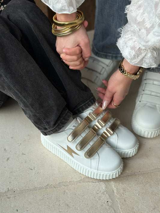 BASKETS "MARILOU" GOLD ENFANT