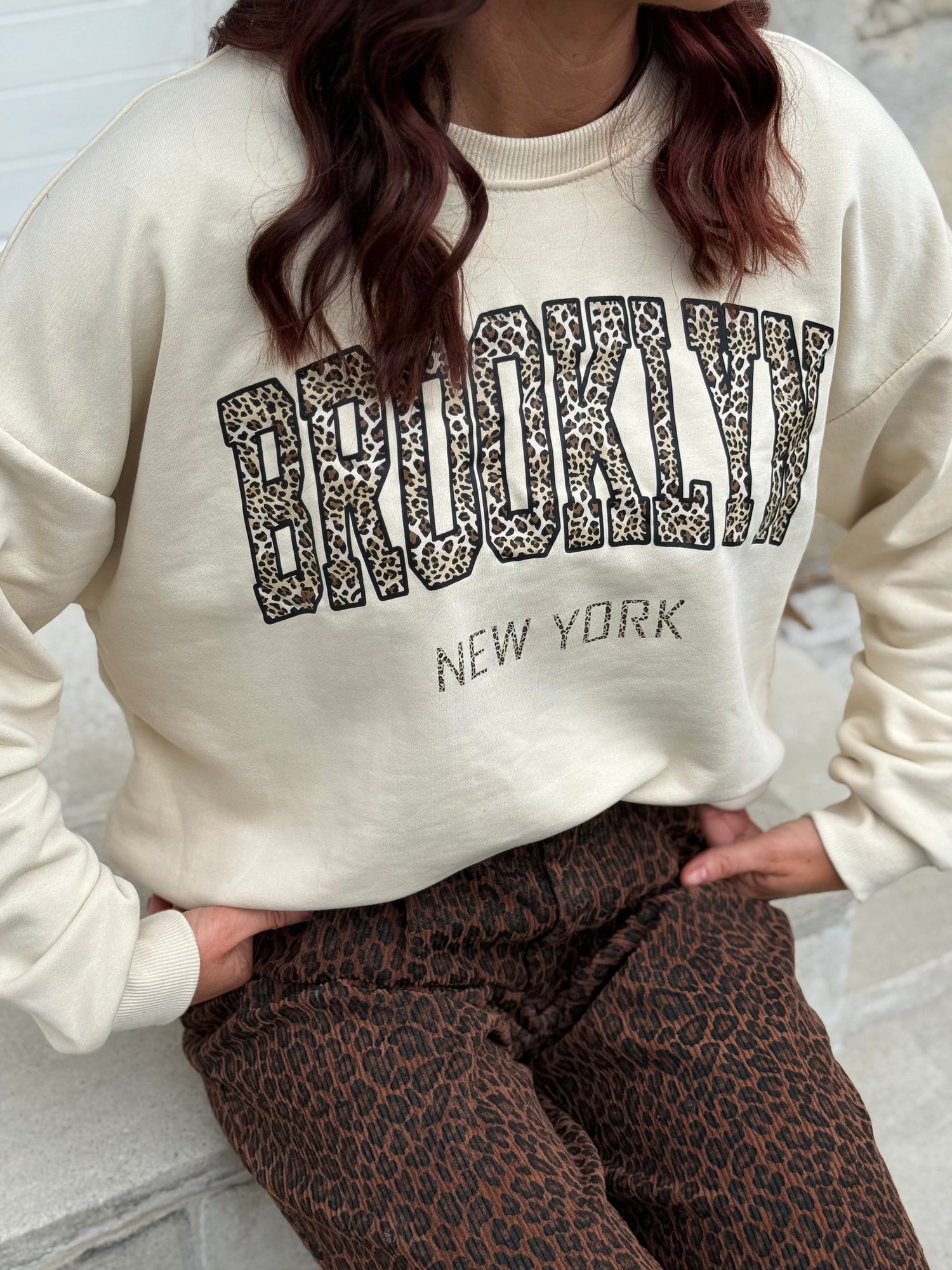 SWEAT "BROOKLYN" LÉOPARD