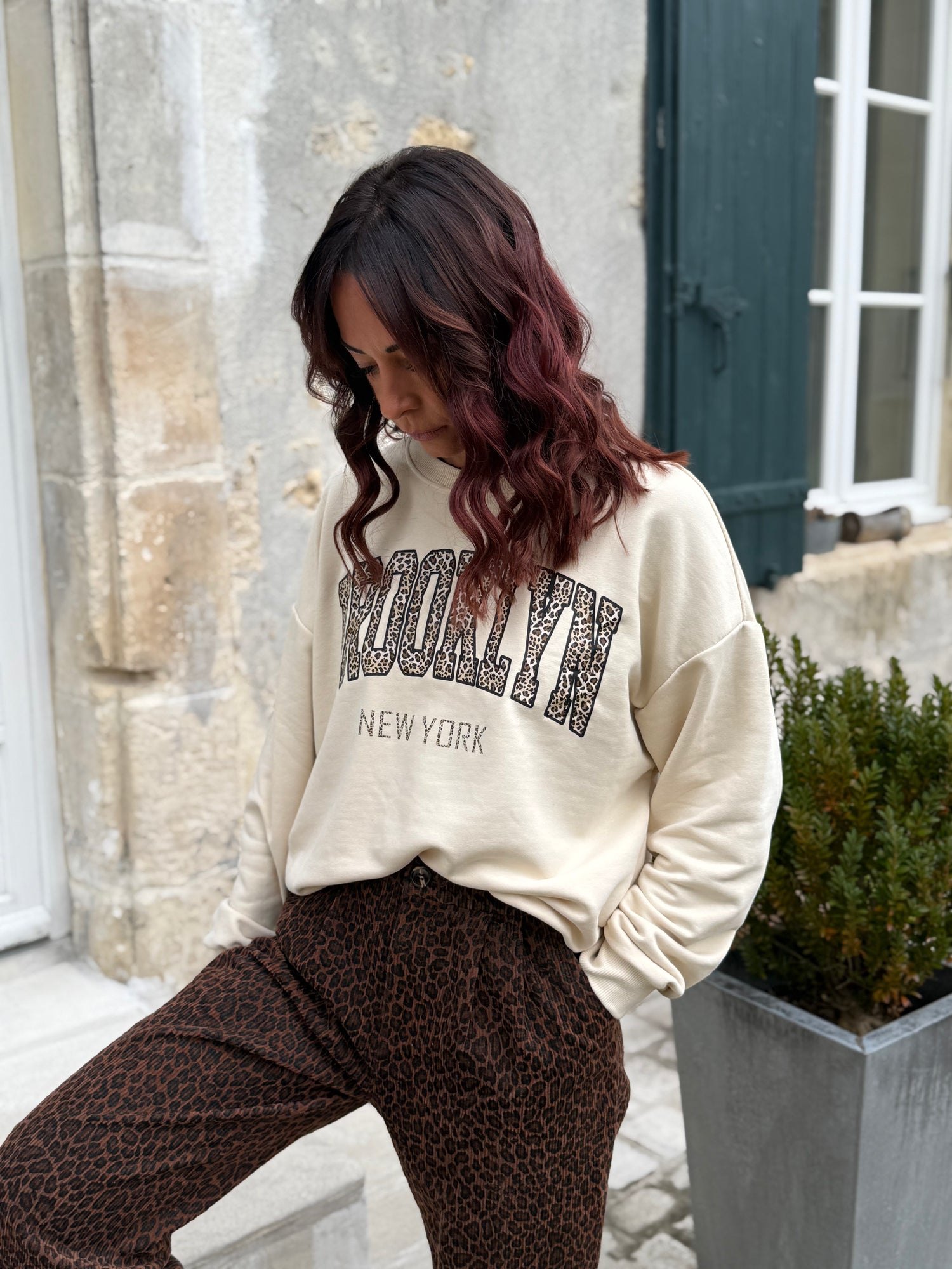 SWEAT "BROOKLYN" LÉOPARD