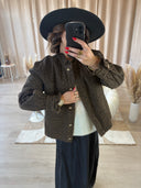 VESTE LEOPARD CÔTELÉ "SHANA"